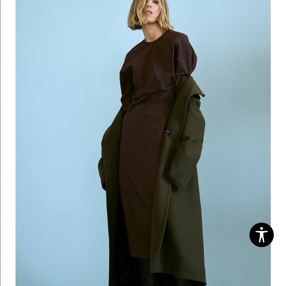 Zara ruched midi dress